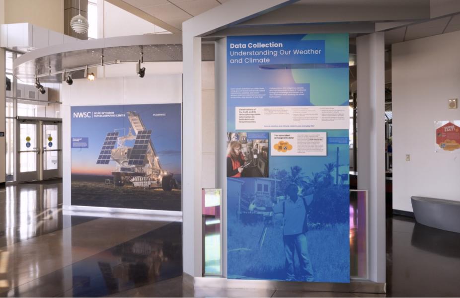 The NWSC Visitor Center exhibit and gallery space