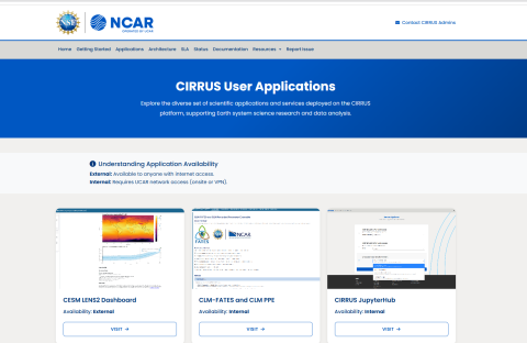 CIRRUS User Applications Page